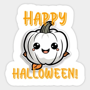 Happy Halloween Smiling Pumpkin Sticker